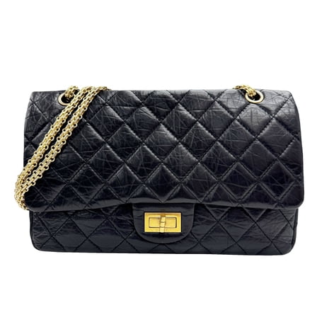 Pre-Owned CHANEL Matelasse 2.55 Double Chain Flap Shoulder Bag Calfskin 18 Series... (Good)