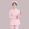 thumbnail image 2 of Plus Size Scrub Jacket Long Sleeve Front Button Closure Lightweight Work Coat With Functional Pockets Women Casual Dress Sweater Long Sleeve Hoodie Womens Long Hooded Sweatshirt, 2 of 3