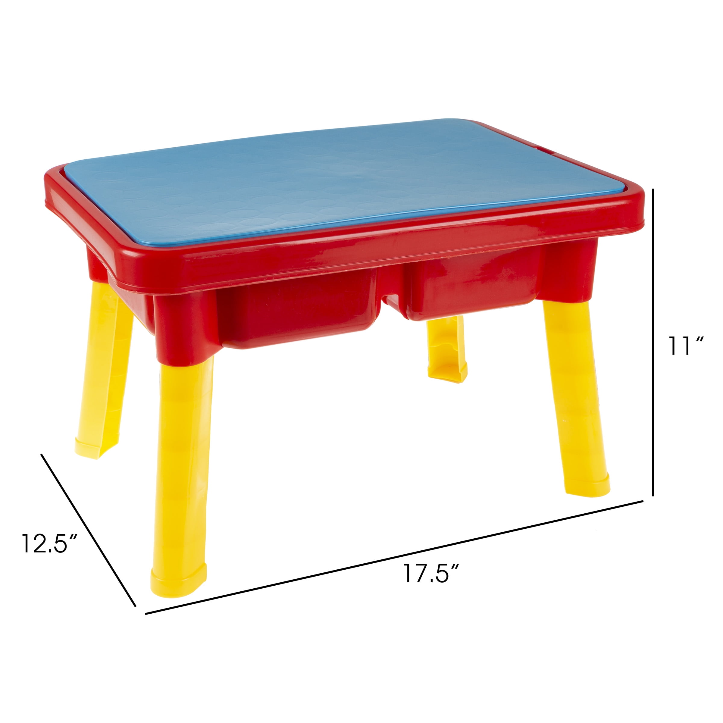 Hey Play Sand or Water Table with Lid and Toys - Playset with Sensory Bins