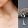 thumbnail image 3 of Rosec Jewels - Lab Created Diamond Key Necklace for Women - EF-VS Quality - Ready to Gift, 10K White Gold, 3 of 8
