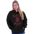 thumbnail image 4 of Beets Not Meats Clean Eating Veggie Unisex Plus Fleece Graphic Hoodie Brisco Brands 2X, 4 of 5