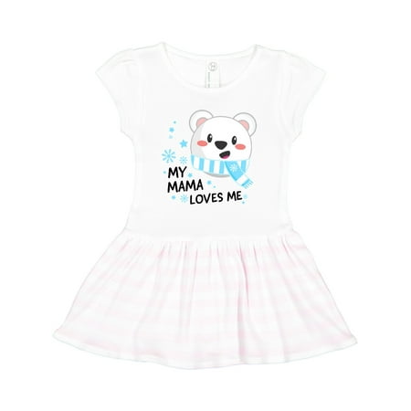 

Inktastic My Mama Loves Me- Polar Bear Gift Toddler Girl Dress