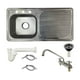 thumbnail image 1 of Kit Tarja Acero Inoxidable CNX Escurridor Derecho con Mezcladora y Accesorios 14005-KIT, 1 of 7