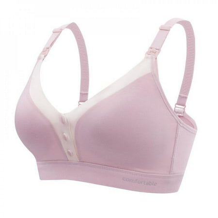 

Fantadool Women s Cotton Front Open Breast Feeding Bra Postpartum Skin Friendly Deep V Breathable Push Up Nursing Bra