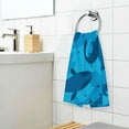 thumbnail image 6 of SKYSONIC Ocean Whale Blue Ultra Soft 2 PCS Towel Set, Highly Absorbent Hand Towels, 16"x28" Cotton Towels for Bathroom Hotel Gym Travel, Ideal for Daily Use, 6 of 7