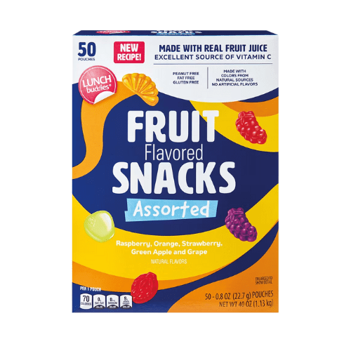 Fruit Snacks Assorted Fruit Flavored 2-Pack 40 oz