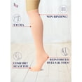 thumbnail image 4 of HUGH UGOLI Women's Bamboo Knee High Socks | Comfort Seam Long Dress Socks, Soft & Lightweight | 4 Pairs, Peach Rose, Shoe Size: 5-8, 4 of 6