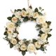 thumbnail image 1 of Anillo de corona de flores artificiales, colgante de campo para puerta, decoración de hojas redondas, soporte para puerta, accesorios colgantes, 1 of 4