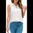 thumbnail image 2 of Camiseta Sin Mangas Holgada para Mujer, Sin Mangas, con Cuello en V, Elegante, Informal, con Ojales, Blusa de Verano L, 2 of 5