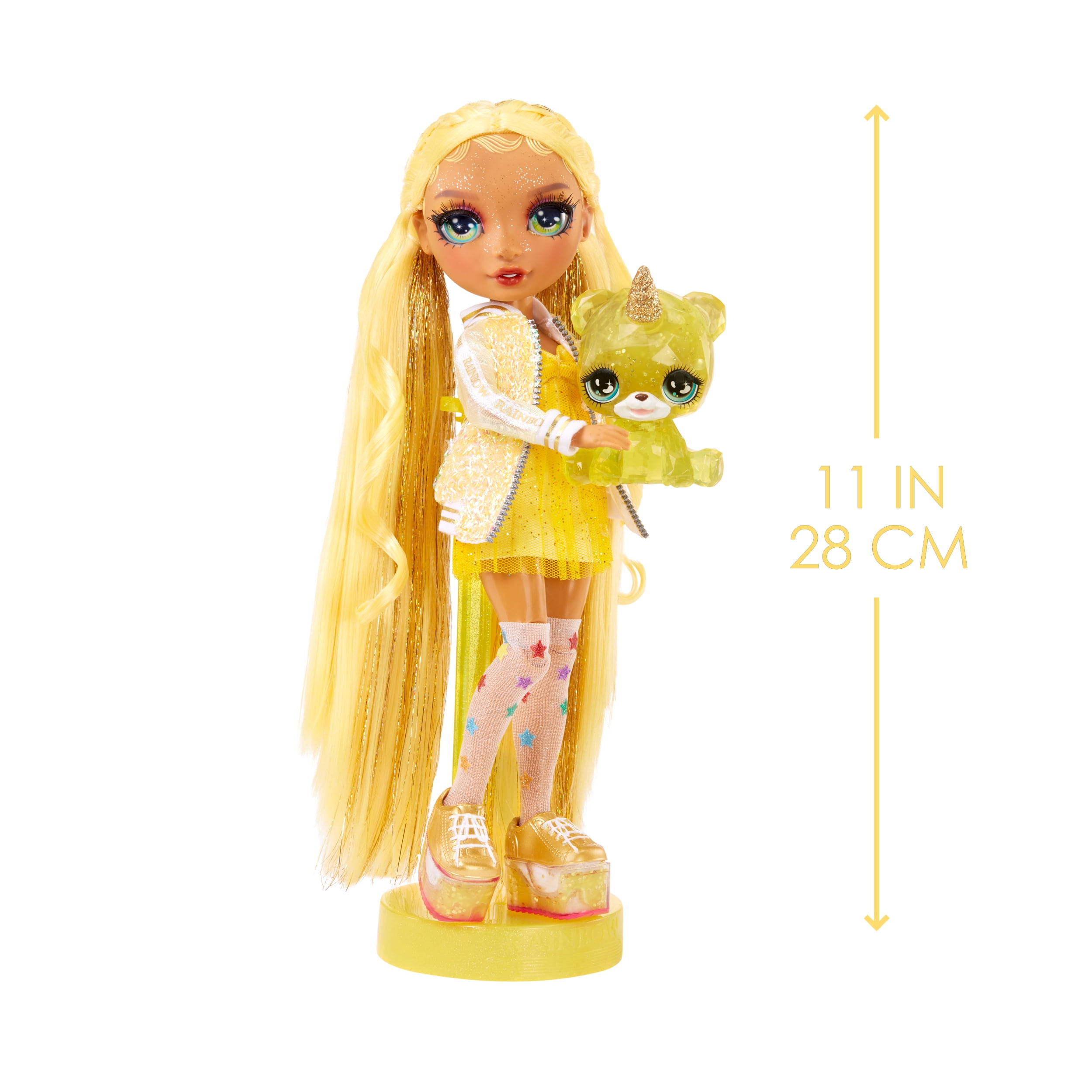 Rainbow High Sunny with Slime Kit & Pet, 11” Doll, Yellow, Ages 4+