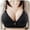 Black, variant on Women's No Steel Ring French Bra Sexy Big Open Back Beautiful Back U Shaped Ultra Thin Bud Black 42