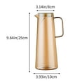 thumbnail image 3 of Nrmrqz Glass Cold Water Bottle Amber Glass Pitcher with Lid – 2QT Sun Tea Maker for Iced Water Lemonade, Plain and Unadorned Farmhouses Kitchen (Handle + Spout), 3 of 6