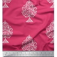 thumbnail image 1 of Soimoi Silk Fabric Tree Block Print Fabric by The Yard 42 Inch Wide, 1 of 1