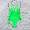 thumbnail image 7 of One Piece Swimsuit for Women One-Piece Hollow Out Bikini Solid Color Swimwear Swimsuit Beachwear Set, 7 of 7