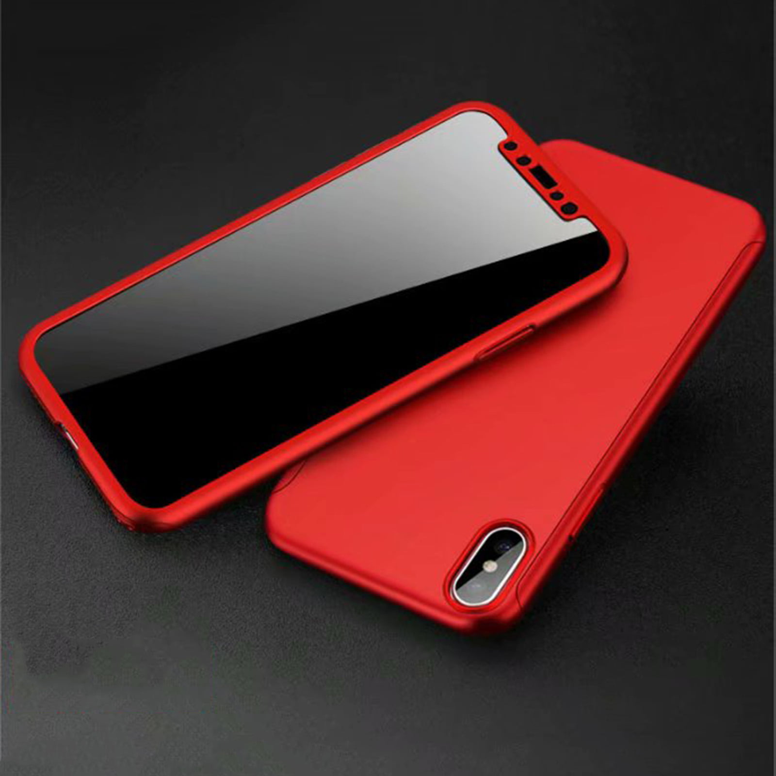 Dteck 360Â° Full Body Protective Slim Phone Case With F   ront Tempered