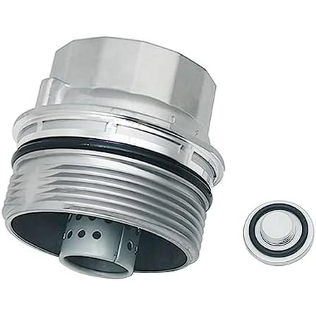 Oil Filter Housing Cap Assembly with Oil Plug Drain Compatible with Toyota Avalon Camry Corolla Highlander Matrix Prius RAV4 Sienna Tacoma Venza  15620-40030 1562040030$