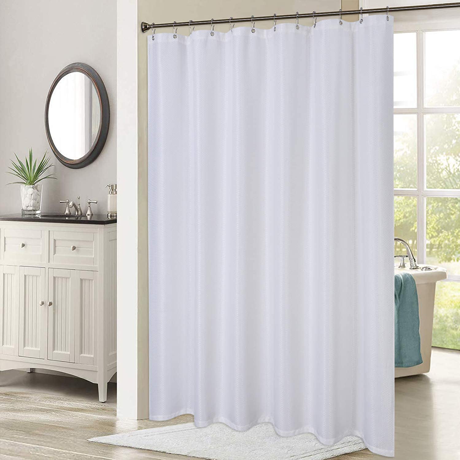 Caromio Extra Long Shower Curtain 84, Extra Long Chevron Shower Curtain