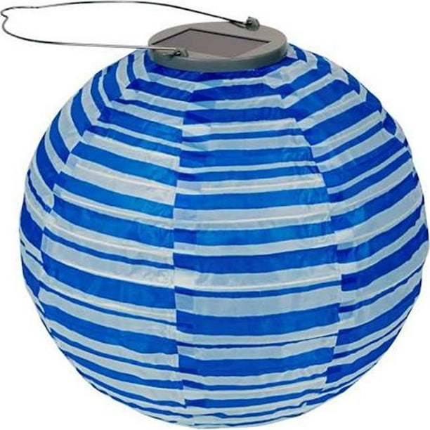 Allsop Home Garden 31583 Glow Solar Lantern Blue Stripe Com Allsop Home Garden 31583 Glow Solar, Allsop Home And Garden Solar Lantern