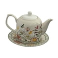 thumbnail image 3 of Juego de 2 uds tetera floral perfecl con platillo jarra de café jarra de leche hervidor de agua para té, 3 of 8