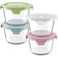 thumbnail image 2 of SH 4 PCS Glass Meal Prep Containers, Airtight 2 Cup Glass Storage Containers with Lids, Heat-Resistant BPA-Free Borosilicate Glass Soup Containers for Leftover. Microwave, Dishwasher and Freezer Safe, 2 of 9