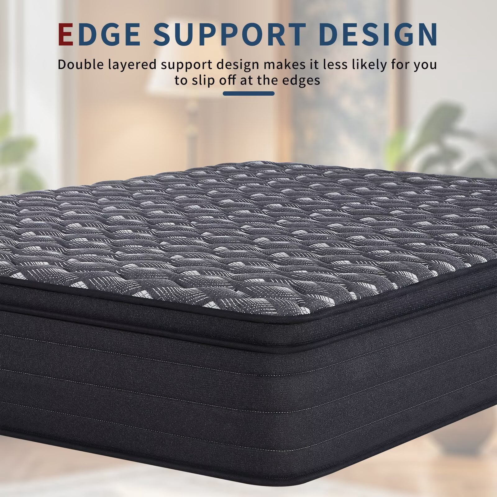 Twin Size Mattress, 10Inch Deluxe Hybrid Twin Mattress in a Box, Medium Firm Mattresses with Gel Memory Foam & Pocket Springs, Pressure Relief, Cooling, Extra Edge Support