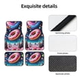 thumbnail image 4 of Naloa Starry Sky Pine Tree Donut Car Foot Mat Set of 4 Pieces - Universal Floor Liner Neoprene Full Set Floor Mats for Cars Trucks SUV, 4 of 7