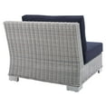 thumbnail image 5 of Modway Conway Sunbrella® Outdoor Patio Wicker Rattan Right-Arm Chair in Light Gray Navy, 5 of 10