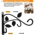 thumbnail image 4 of Hanging Plant Bracket, 12 Inches Wall Mount Hanging Plant Hook, Rust-Resistant Decorative Metal Plant Hanger for Hanging Plant Flower Lantern Bird Feeder Wind Chimes, 4 of 6