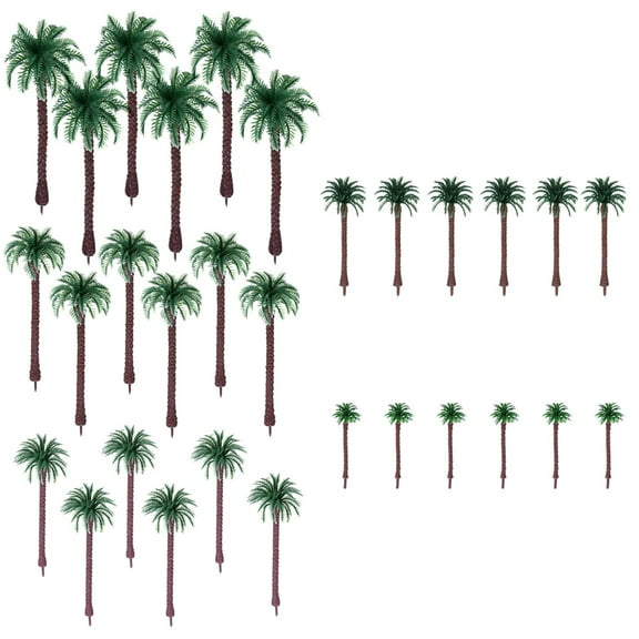 Yammee 30 pcs for Palm Tree Scenery Model Plastic Artificial Layout Rainforest Diorama