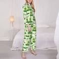 thumbnail image 3 of Rateoe Cute Frog1 Pattern Womens Pajamas Set Long Sleeve Sleepwear Button Down Nightwear Soft Cotton Pj Lounge Sets-X-Large, 3 of 7