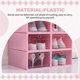 thumbnail image 4 of 6-Piece Candy Color Shoe Box, Transparent Plastic Shoe Storage Pink, 4 of 4