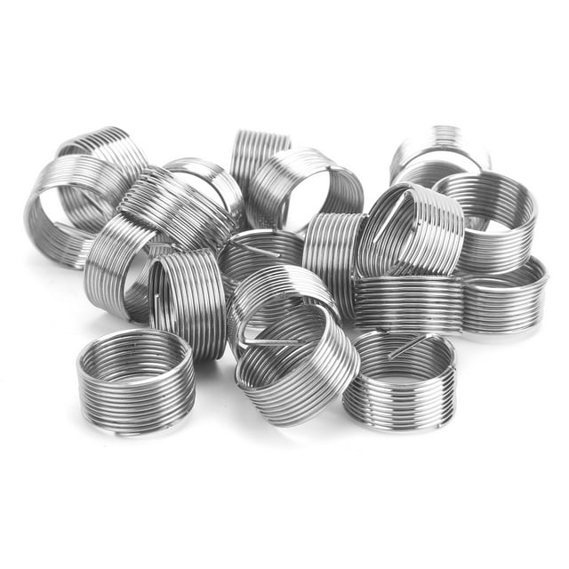 20 piezas inserto de rosca de alambre, Kit de tuerca reductora de reparación de tornillo de manga de acero inoxidable M14 x 1 x 1D
