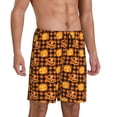 thumbnail image 6 of Mens Pajama Shorts, pumpkins plaid halloween Sleep Shorts Men Pajama Bottoms Lounge PJ Shorts with Pockets, 6 of 6
