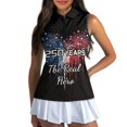 thumbnail image 3 of HUIACONG 4th Of July Firework Print Womens Golf Shirt, Sleeveless Sleeveless Golf Shirts Skin Friendly Trendy Tennis Shirts Stretchy, 3 of 7