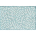 thumbnail image 3 of 2x3 Water Resistant, Small Indoor Outdoor Rugs for Patios, Front Door Entry, Entryway, Deck, Porch, Balcony | Outside Area Rug for Patio | Aqua, Floral | Size: 2' x 3', 3 of 8