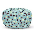 thumbnail image 1 of Ladybug Pouf Cover with Zipper, Daisy Blossom Spring Summer Revival Chamomile Girls Playroom Cartoon, Soft Decorative Fabric Unstuffed Case, 30" W X 17.3" L, Multicolor, by Ambesonne, 1 of 5