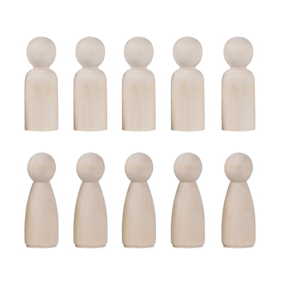 Kuyiluo Natural Wooden Peg Doll Bodies for Arts and Crafts (20 pcs)