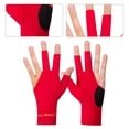 thumbnail image 2 of Guantes Billar 3 Dedos Suministros Transpirables (izquierda) Rojo, 2 of 6