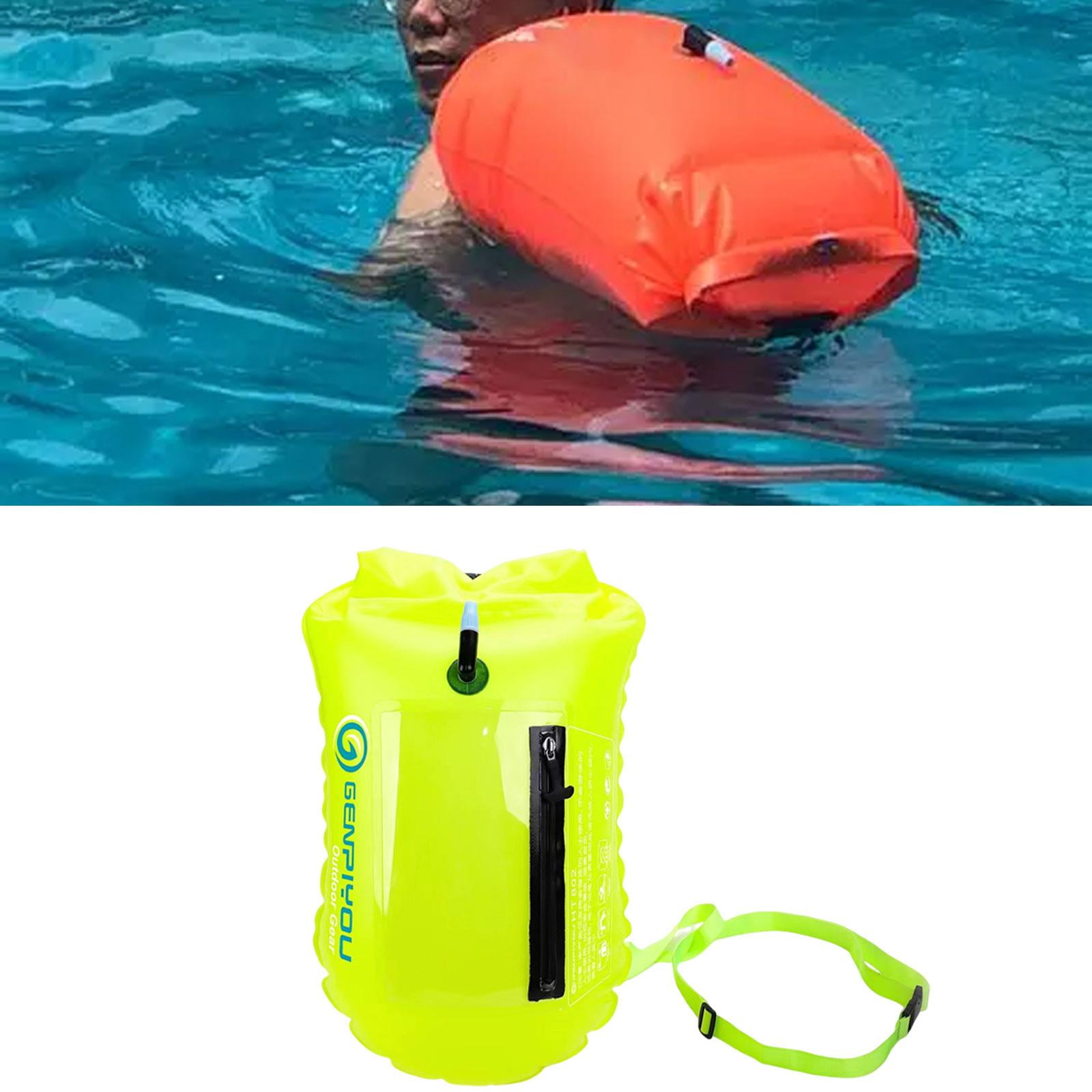 harayaa Swim Bouy Accessory Large Capacity PVC Sturdy Swimming Inflatable Waterproof Bag Green