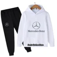 thumbnail image 2 of Conjunto de Sudadera con capucha con logotipo de coche mercedes-benz para niños, chándal informal de manga larga para niños de 3 a 14 años, primavera y otoño, 2 of 3