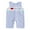 Blue, variant on CocMouse Baby Mother's Day Plaid Overall Letter Embroidery Sleeveless Jumpsuit