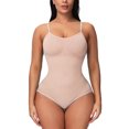 thumbnail image 2 of Elainilye Fashion Bodysuits for Women Ladies Seamless One-Piece Body Shaper Butt Lifting Shapewear Stretch Slimming Body Corset,Brown, 2 of 8