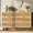 Natural, variant on Homhougo Rattan 6 Drawer Dresser for Bedroom, Large Double Dresser with Deep Drawers, Chest of Drawers for Closet with Wide Top, Long Wooden Dresser for Living Room, Hallway, Kids Room, White