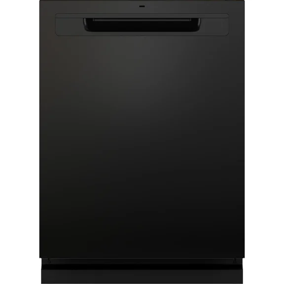 GE Top Control with Stainless Steel Interior Dishwasher with Sanitize Cycle GDP670SGVBB