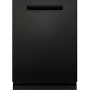 GE Top Control with Stainless Steel Interior Dishwasher with Sanitize Cycle GDP670SGVBB
