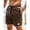 Coffee, variant on Zimjoy Men's Corduroy Shorts Retro Slim Fit Summer Shorts Elastic Drawstring Textured Bottom with Label, Black L