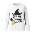 thumbnail image 4 of Pull pour Femmes Imprimé Col Rond Sweat-Shirt Ajusté Pull Mode Manches Longues Chemises d'Entraînement Blouse Ample, 4 of 4