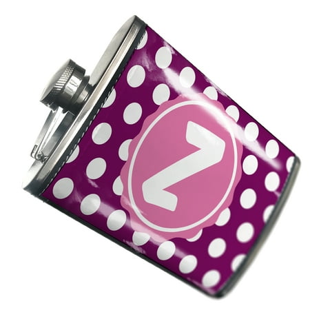 

NEONBLOND Flask Monogram Z Purple Polka Dots