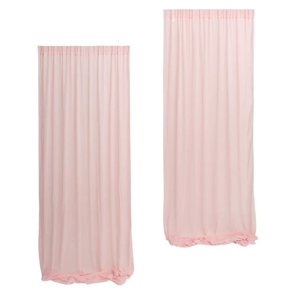 FUTUREORYY 2Ud Cortina Rosa De Organza Para Fiesta Boda Ambiente Acogedor Y