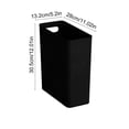 thumbnail image 3 of 10L Narrow Slim Trash Can for Kitchen Bedroom Bathroom, 5.2 Inch Wide Small Garbage Bin with Handle, Space-Saving Waste Basket for Tight Spaces, Black, 3 of 6
